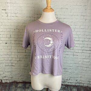 Hollister Women’s Lavender Lunar Moon Graphic Tee T-Shirt Sz M
